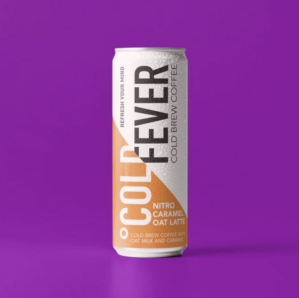 ColdFever Nitro Cold Brew Coffee Caramel Oat Latte - 250ml can